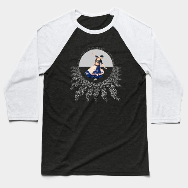 Ghoomar - Deepika Baseball T-Shirt by Jotted Designs